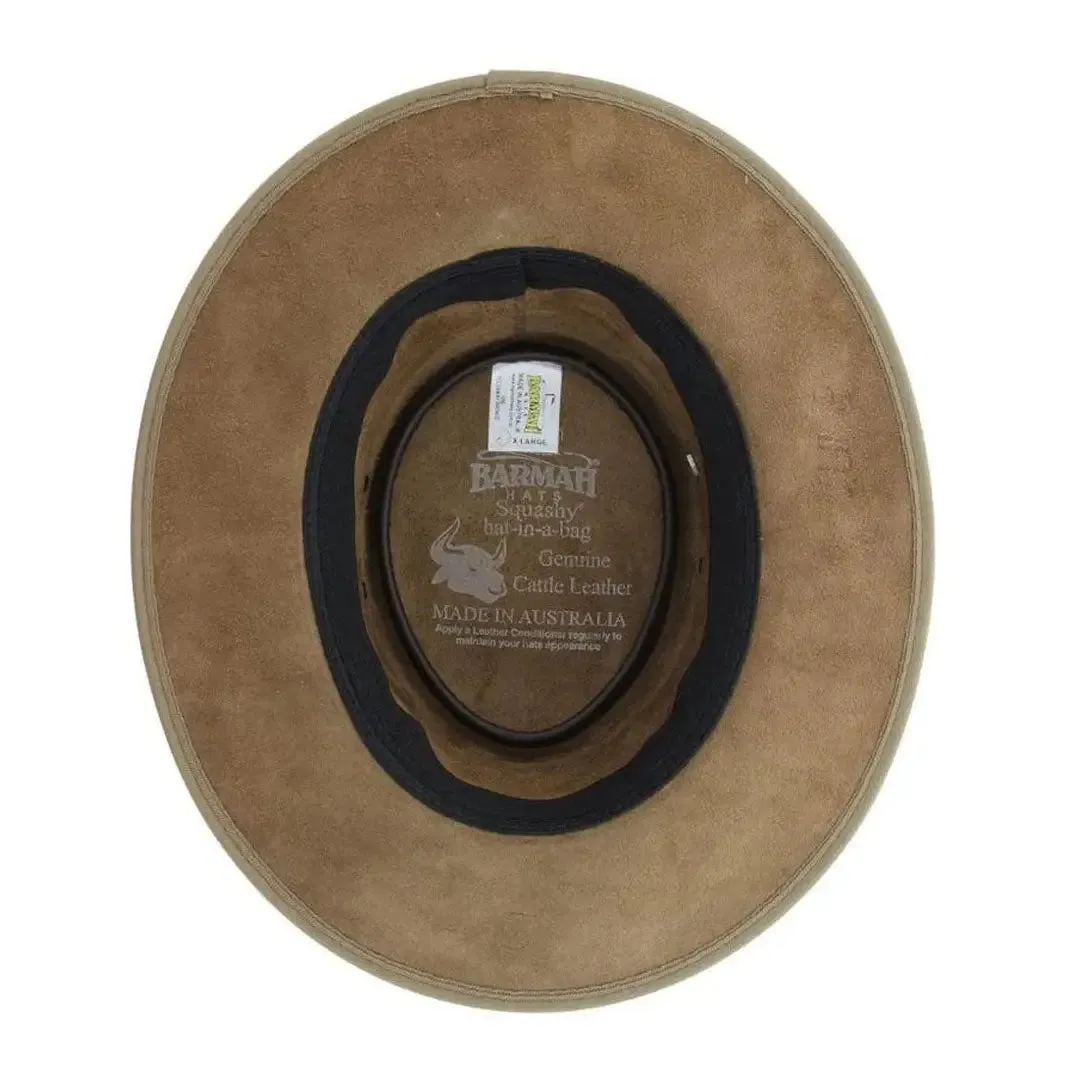 Barmah Bronco Foldaway Leather Hat
