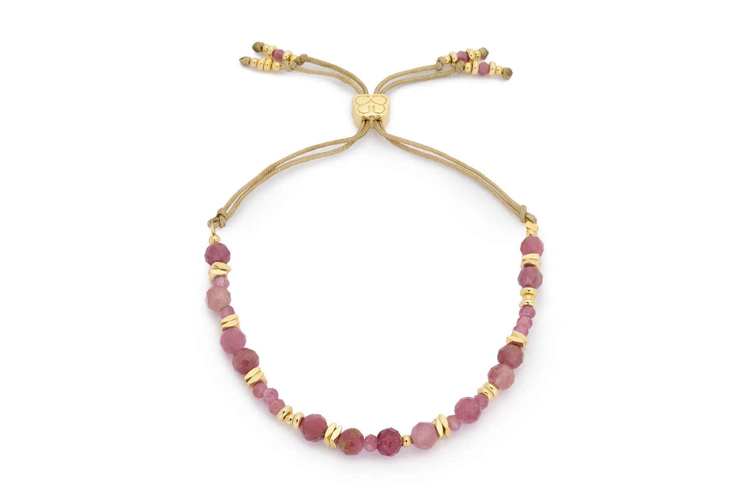 Bonaire Gold & Pink Tourmaline Stacking Bracelets