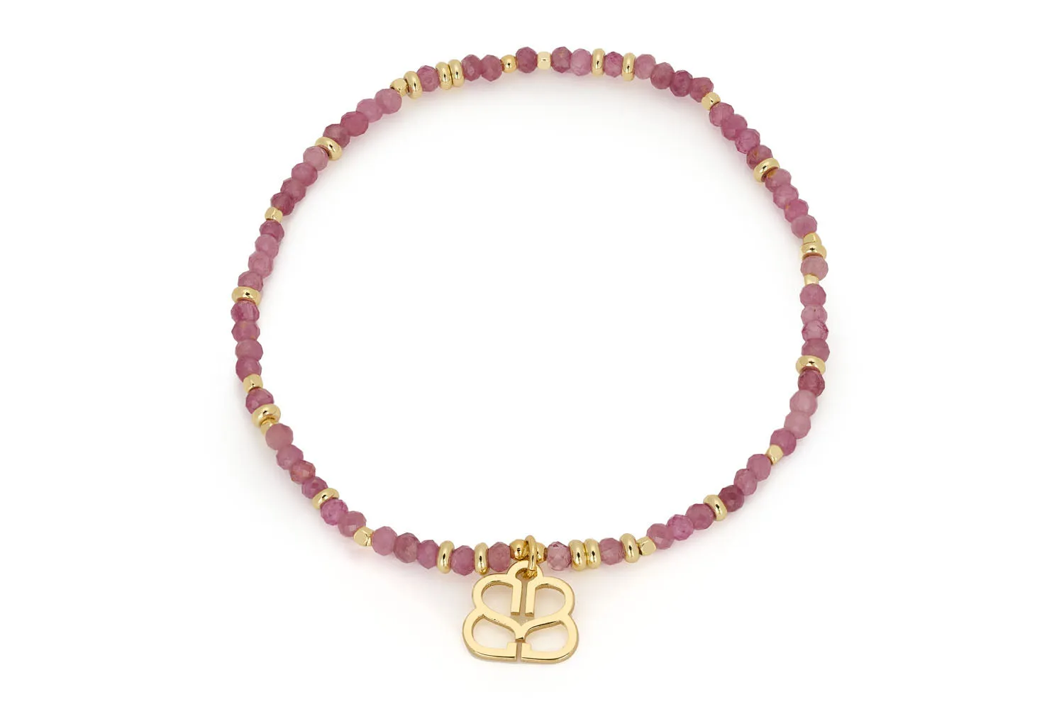 Bonaire Gold & Pink Tourmaline Stacking Bracelets