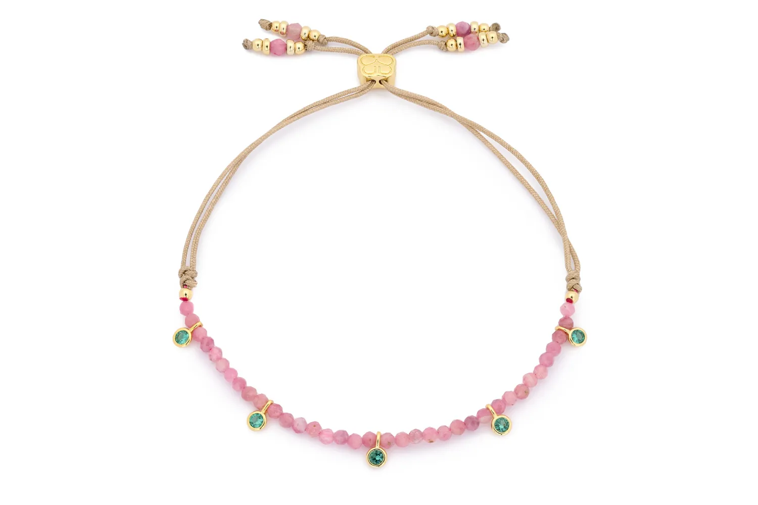 Bonaire Gold & Pink Tourmaline Stacking Bracelets