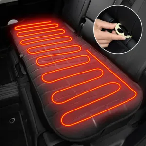 Car 2nd Row Heated Rear Seat Cover Cushion Warmer Pad 12V 24V Universal Winter Warming Heater Protector Accessories