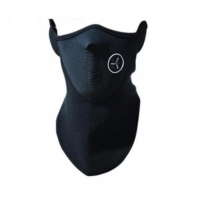 Half Face Dual Color Biker Mask, 9.4 x 9.8 in