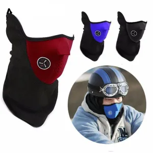 Half Face Dual Color Biker Mask, 9.4 x 9.8 in