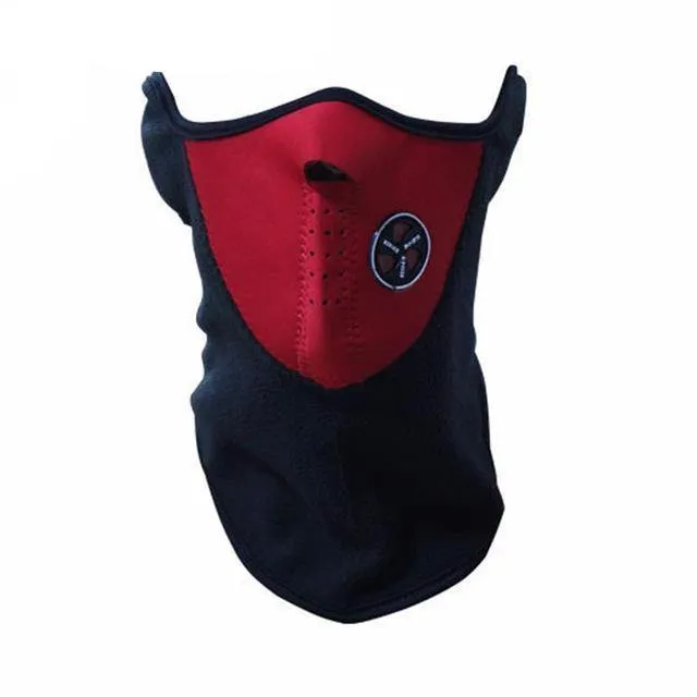 Half Face Dual Color Biker Mask, 9.4 x 9.8 in