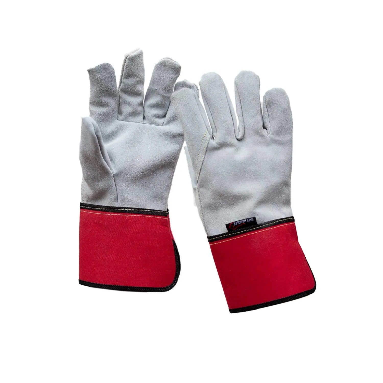 Leather Palm Safety Work Gloves, Gauntlet Safety Cuff - Bison Life