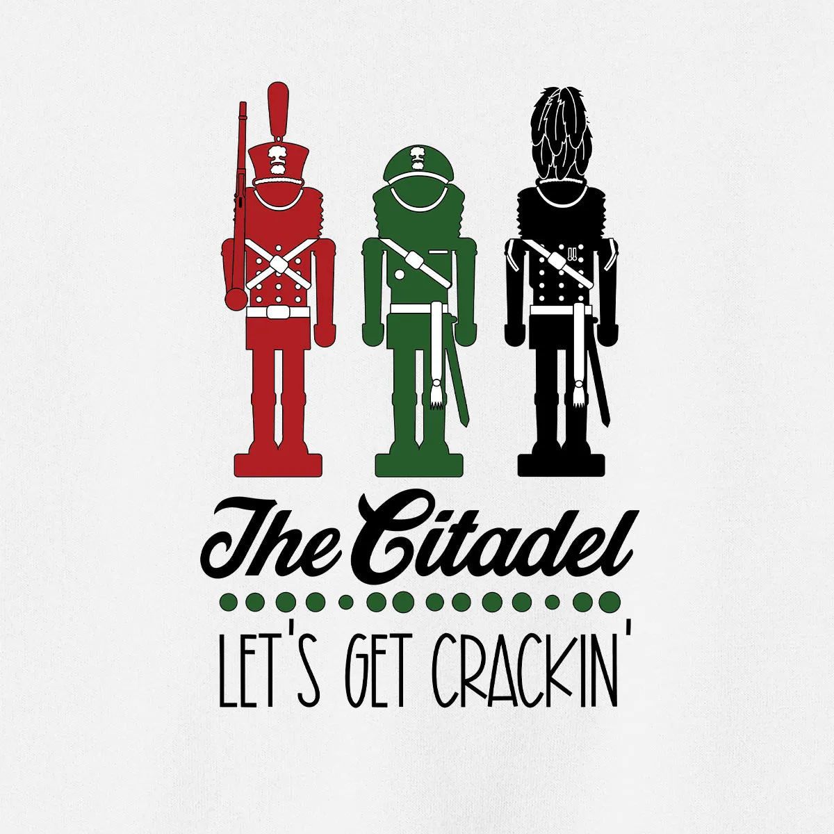 The Citadel, Cadet Soldiers, Let's Get Crackin' Design, Unisex Drop Shoulder Holiday Sweatshirt