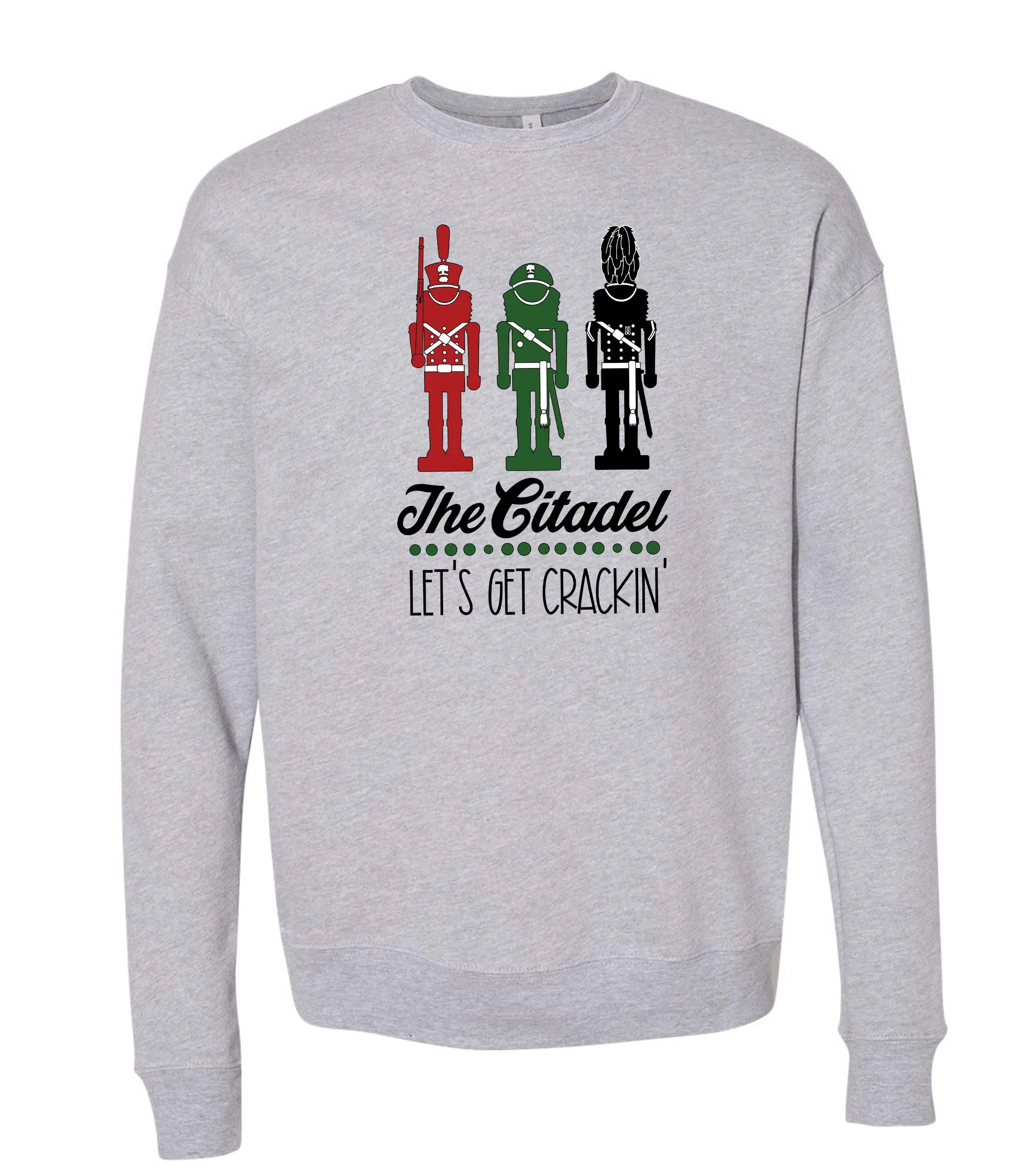 The Citadel, Cadet Soldiers, Let's Get Crackin' Design, Unisex Drop Shoulder Holiday Sweatshirt