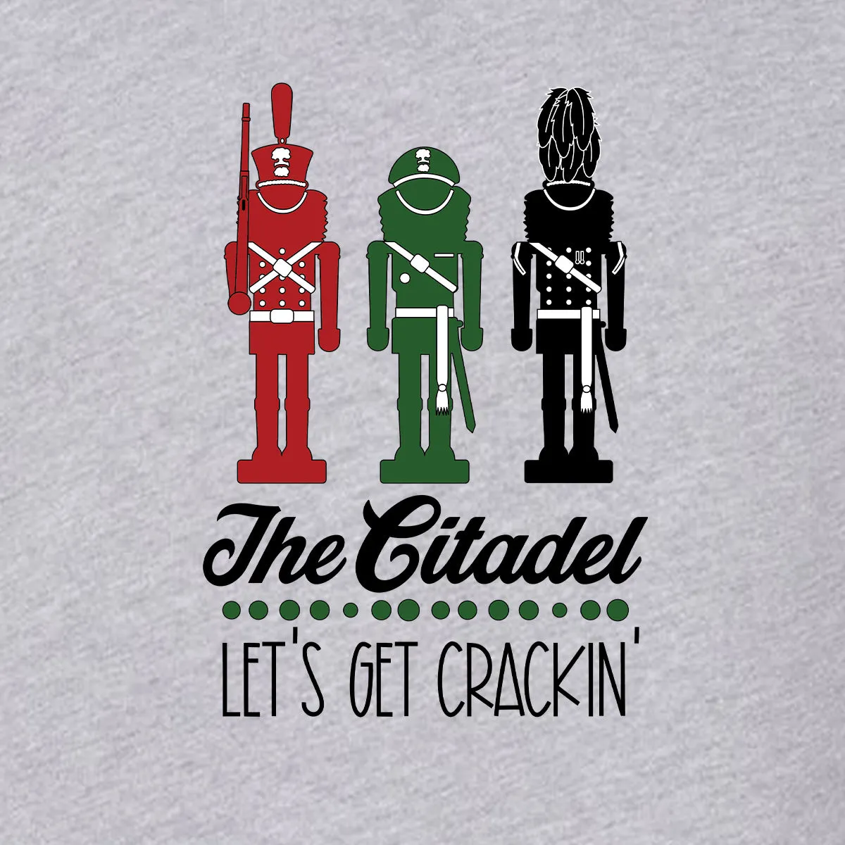 The Citadel, Cadet Soldiers, Let's Get Crackin' Design, Unisex Drop Shoulder Holiday Sweatshirt