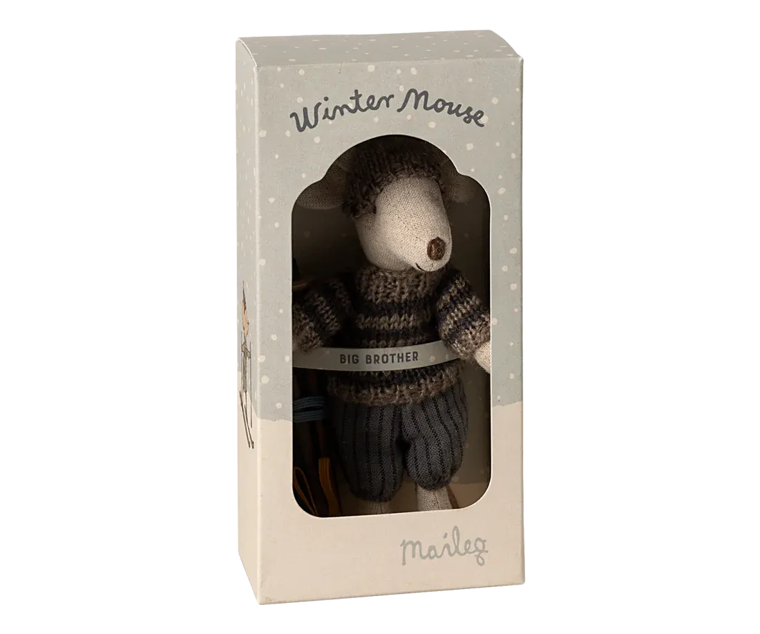 Winter Mouse with Ski Set - Big Sibling